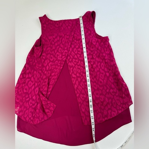 NWT Apt. 9 Layered Leopard Burnout Split Back Tank Top Womens Size Small - Picture 8 of 9